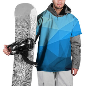Накидка на куртку 3D с принтом geometric blue в Тюмени, 100% полиэстер |  | Тематика изображения на принте: abstraction | абстракция | геометрия | грани | линии | полигоны | розовый | сочетания | текстура | треугольники
