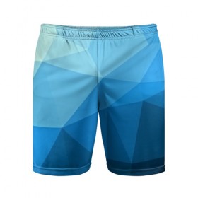 Мужские шорты 3D спортивные с принтом geometric blue в Тюмени,  |  | Тематика изображения на принте: abstraction | абстракция | геометрия | грани | линии | полигоны | розовый | сочетания | текстура | треугольники