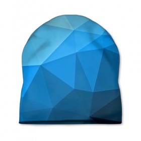 Шапка 3D с принтом geometric blue в Тюмени, 100% полиэстер | универсальный размер, печать по всей поверхности изделия | Тематика изображения на принте: abstraction | абстракция | геометрия | грани | линии | полигоны | розовый | сочетания | текстура | треугольники