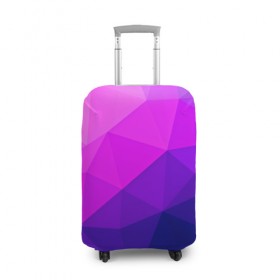 Чехол для чемодана 3D с принтом Geometrica в Тюмени, 86% полиэфир, 14% спандекс | двустороннее нанесение принта, прорези для ручек и колес | abstraction | абстракция | геометрия | грани | линии | полигоны | розовый | сочетания | текстура | треугольники