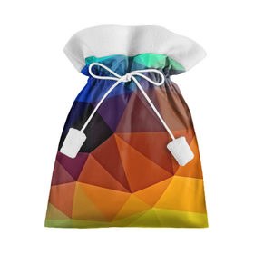 Подарочный 3D мешок с принтом Цветные стёкла в Тюмени, 100% полиэстер | Размер: 29*39 см | Тематика изображения на принте: abstraction | абстракция | геометрия | грани | линии | полигоны | розовый | сочетания | текстура | треугольники