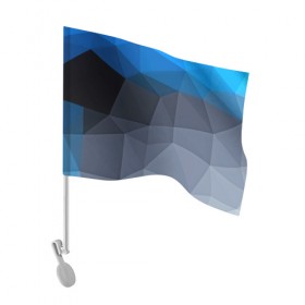 Флаг для автомобиля с принтом Still abstract в Тюмени, 100% полиэстер | Размер: 30*21 см | abstraction | абстракция | геометрия | грани | линии | полигоны | сочетания | текстура | треугольники