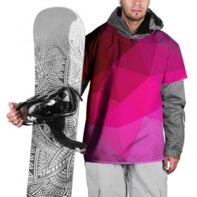 Накидка на куртку 3D с принтом Pink Polygon в Тюмени, 100% полиэстер |  | Тематика изображения на принте: 