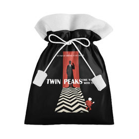 Подарочный 3D мешок с принтом Twin Peaks в Тюмени, 100% полиэстер | Размер: 29*39 см | twin peaks | агент дейл  купер | арт | сериал | твин пикс | фильмы