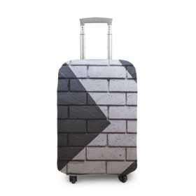 Чехол для чемодана 3D с принтом Стена в Тюмени, 86% полиэфир, 14% спандекс | двустороннее нанесение принта, прорези для ручек и колес | кирпич | стена | стенка | стрела
