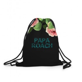 Рюкзак-мешок 3D с принтом Papa Roach в Тюмени, 100% полиэстер | плотность ткани — 200 г/м2, размер — 35 х 45 см; лямки — толстые шнурки, застежка на шнуровке, без карманов и подкладки | Тематика изображения на принте: 