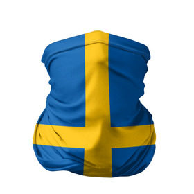 Бандана-труба 3D с принтом Флаг Швеции в Тюмени, 100% полиэстер, ткань с особыми свойствами — Activecool | плотность 150‒180 г/м2; хорошо тянется, но сохраняет форму | flag | sverige | sweden | флаг | швеция