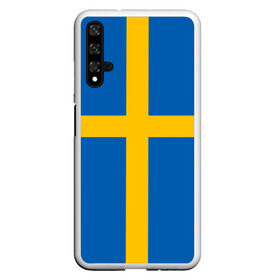 Чехол для Honor 20 с принтом Флаг Швеции в Тюмени, Силикон | Область печати: задняя сторона чехла, без боковых панелей | flag | sverige | sweden | флаг | швеция
