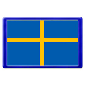 Магнит 45*70 с принтом Флаг Швеции в Тюмени, Пластик | Размер: 78*52 мм; Размер печати: 70*45 | Тематика изображения на принте: flag | sverige | sweden | флаг | швеция