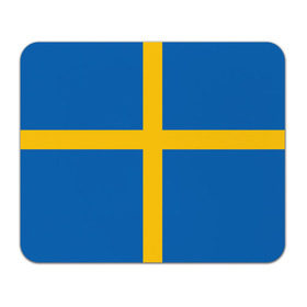 Коврик прямоугольный с принтом Флаг Швеции в Тюмени, натуральный каучук | размер 230 х 185 мм; запечатка лицевой стороны | flag | sverige | sweden | флаг | швеция