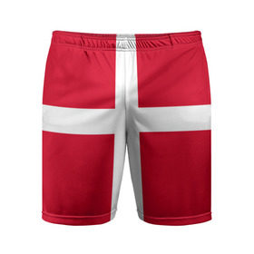 Мужские шорты 3D спортивные с принтом Флаг Дании в Тюмени,  |  | danmark | denmark | flag | дания | флаг