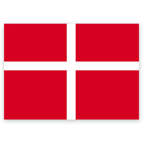 Поздравительная открытка с принтом Флаг Дании в Тюмени, 100% бумага | плотность бумаги 280 г/м2, матовая, на обратной стороне линовка и место для марки
 | Тематика изображения на принте: danmark | denmark | flag | дания | флаг