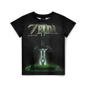 Детская футболка 3D с принтом The Legend of Zelda в Тюмени, 100% гипоаллергенный полиэфир | прямой крой, круглый вырез горловины, длина до линии бедер, чуть спущенное плечо, ткань немного тянется | breath of the wild | the legend of zelda