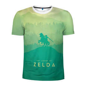 Мужская футболка 3D спортивная с принтом The Legend of Zelda в Тюмени, 100% полиэстер с улучшенными характеристиками | приталенный силуэт, круглая горловина, широкие плечи, сужается к линии бедра | breath of the wild | the legend of zelda