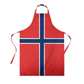 Фартук 3D с принтом Флаг Норвегии в Тюмени, 100% полиэстер | общий размер — 65 х 85 см, ширина нагрудника — 26 см, горловина — 53 см, длина завязок — 54 см, общий обхват в поясе — 173 см. Принт на завязках и на горловине наносится с двух сторон, на основной части фартука — только с внешней стороны | flag | norge | norway | норвегия | флаг