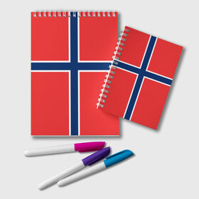 Блокнот с принтом Флаг Норвегии в Тюмени, 100% бумага | 48 листов, плотность листов — 60 г/м2, плотность картонной обложки — 250 г/м2. Листы скреплены удобной пружинной спиралью. Цвет линий — светло-серый
 | flag | norge | norway | норвегия | флаг