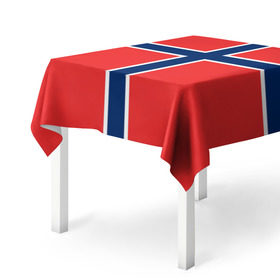 Скатерть 3D с принтом Флаг Норвегии в Тюмени, 100% полиэстер (ткань не мнется и не растягивается) | Размер: 150*150 см | flag | norge | norway | норвегия | флаг