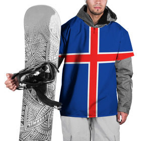 Накидка на куртку 3D с принтом Флаг Исландии в Тюмени, 100% полиэстер |  | Тематика изображения на принте: flag | iceland | island | исландия | флаг