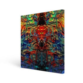 Холст квадратный с принтом psychedelic в Тюмени, 100% ПВХ |  | abstraction | color | spray | абстракция | волны | краска | краски | линии | оптические | полосы | разводы | узоры | фрактал | цветные