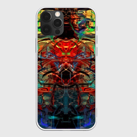 Чехол для iPhone 12 Pro с принтом psychedelic в Тюмени, силикон | область печати: задняя сторона чехла, без боковых панелей | abstraction | color | spray | абстракция | волны | краска | краски | линии | оптические | полосы | разводы | узоры | фрактал | цветные