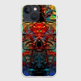Чехол для iPhone 13 mini с принтом psychedelic в Тюмени,  |  | abstraction | color | spray | абстракция | волны | краска | краски | линии | оптические | полосы | разводы | узоры | фрактал | цветные