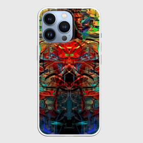 Чехол для iPhone 13 Pro с принтом psychedelic в Тюмени,  |  | Тематика изображения на принте: abstraction | color | spray | абстракция | волны | краска | краски | линии | оптические | полосы | разводы | узоры | фрактал | цветные