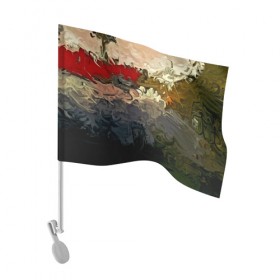 Флаг для автомобиля с принтом Рассвет абстракция в Тюмени, 100% полиэстер | Размер: 30*21 см | spray | абстракция красок | брызги красок | живопись | картина | краска | краски | потертость красок | текстуры | художник