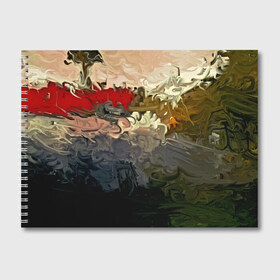 Альбом для рисования с принтом Рассвет абстракция в Тюмени, 100% бумага
 | матовая бумага, плотность 200 мг. | spray | абстракция красок | брызги красок | живопись | картина | краска | краски | потертость красок | текстуры | художник