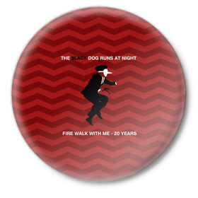 Значок с принтом Twin Peaks в Тюмени,  металл | круглая форма, металлическая застежка в виде булавки | Тематика изображения на принте: twin peaks | арт | сериал | твин пикс | фильмы
