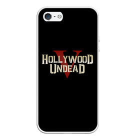 Чехол для iPhone 5/5S матовый с принтом Hollywood Undead в Тюмени, Силикон | Область печати: задняя сторона чехла, без боковых панелей | five | hollywood undead | v