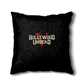 Подушка 3D с принтом Hollywood Undead в Тюмени, наволочка – 100% полиэстер, наполнитель – холлофайбер (легкий наполнитель, не вызывает аллергию). | состоит из подушки и наволочки. Наволочка на молнии, легко снимается для стирки | five | hollywood undead | v