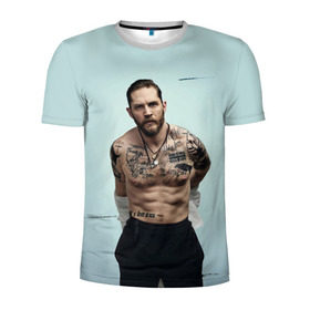Мужская футболка 3D спортивная с принтом Tom Hardy в Тюмени, 100% полиэстер с улучшенными характеристиками | приталенный силуэт, круглая горловина, широкие плечи, сужается к линии бедра | tom hardy | актеры | том харди