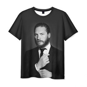 Мужская футболка 3D с принтом Tom Hardy в Тюмени, 100% полиэфир | прямой крой, круглый вырез горловины, длина до линии бедер | tom hardy | актеры | том харди