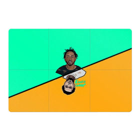 Магнитный плакат 3Х2 с принтом Kendrick Lamar в Тюмени, Полимерный материал с магнитным слоем | 6 деталей размером 9*9 см | Тематика изображения на принте: k dot | kendrick lamar | дакворт | двуликий | карта | картинка | кендрик | король | король хип хопа | ламар | лицо | музыкант | певец | репер | рисунок | хип хоп