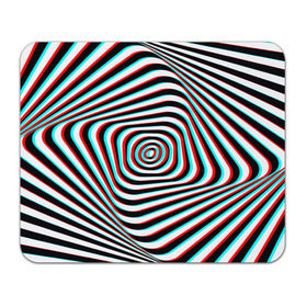 Коврик прямоугольный с принтом RGB optical в Тюмени, натуральный каучук | размер 230 х 185 мм; запечатка лицевой стороны | Тематика изображения на принте: абстракция | волны | краска | линии | оптические | полосы | разводы | узоры | фрактал | цветные