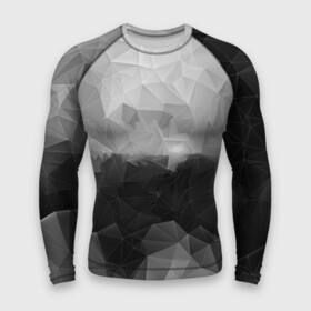 Мужской рашгард 3D с принтом Polygon gray в Тюмени,  |  | Тематика изображения на принте: abstraction | polygon | абстракция | грань | краски | кубик | кубики | линии | мозаика | ребро | текстура | узор