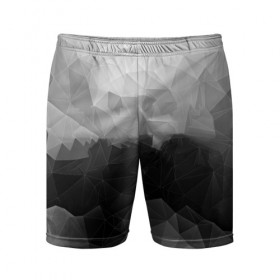 Мужские шорты 3D спортивные с принтом Polygon gray в Тюмени,  |  | Тематика изображения на принте: abstraction | polygon | абстракция | грань | краски | кубик | кубики | линии | мозаика | ребро | текстура | узор