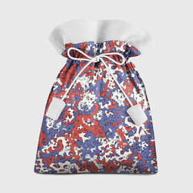 Подарочный 3D мешок с принтом Бело-сине-красный камуфляж в Тюмени, 100% полиэстер | Размер: 29*39 см | белый | красный | милитари | паттрен | россия | синий | текстура | триколор | флаг