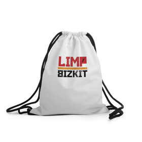 Рюкзак-мешок 3D с принтом Limp Bizkit Logo в Тюмени, 100% полиэстер | плотность ткани — 200 г/м2, размер — 35 х 45 см; лямки — толстые шнурки, застежка на шнуровке, без карманов и подкладки | 