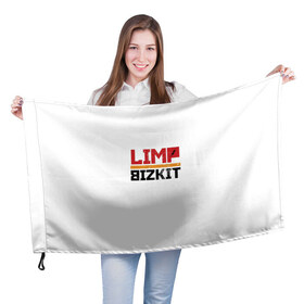 Флаг 3D с принтом Limp Bizkit Logo в Тюмени, 100% полиэстер | плотность ткани — 95 г/м2, размер — 67 х 109 см. Принт наносится с одной стороны | 