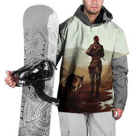 Накидка на куртку 3D с принтом FallOut4Girl в Тюмени, 100% полиэстер |  | Тематика изображения на принте: dog | fallout4 | girl