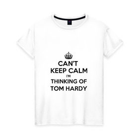 Женская футболка хлопок с принтом Tom Hardy в Тюмени, 100% хлопок | прямой крой, круглый вырез горловины, длина до линии бедер, слегка спущенное плечо | tom hardy | актеры | том харди