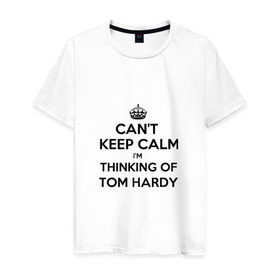 Мужская футболка хлопок с принтом Tom Hardy в Тюмени, 100% хлопок | прямой крой, круглый вырез горловины, длина до линии бедер, слегка спущенное плечо. | tom hardy | актеры | том харди