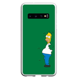 Чехол для Samsung Galaxy S10 с принтом Green в Тюмени, Силикон | Область печати: задняя сторона чехла, без боковых панелей | Тематика изображения на принте: homer | simpsons | гомер | симпсон | симпсоны