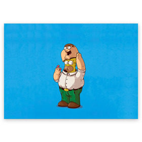 Поздравительная открытка с принтом Homer Dad в Тюмени, 100% бумага | плотность бумаги 280 г/м2, матовая, на обратной стороне линовка и место для марки
 | Тематика изображения на принте: simpsons | гомер | симпсоны