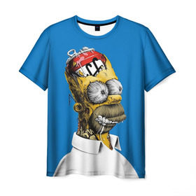 Мужская футболка 3D с принтом Duffff в Тюмени, 100% полиэфир | прямой крой, круглый вырез горловины, длина до линии бедер | homer | simpsons | гомер | симпсон | симпсоны