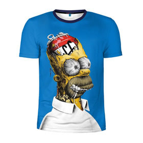 Мужская футболка 3D спортивная с принтом Duffff в Тюмени, 100% полиэстер с улучшенными характеристиками | приталенный силуэт, круглая горловина, широкие плечи, сужается к линии бедра | homer | simpsons | гомер | симпсон | симпсоны
