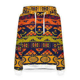 Женская толстовка 3D с принтом Африканские символы в Тюмени, 100% полиэстер  | двухслойный капюшон со шнурком для регулировки, мягкие манжеты на рукавах и по низу толстовки, спереди карман-кенгуру с мягким внутренним слоем. | africa | pattern | африка | африканские мотивы | народы африки | национальная одежда | переплетение нитей | ткани | узор | этнический узор