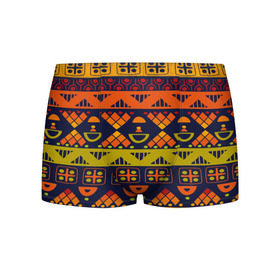 Мужские трусы 3D с принтом Африканские символы в Тюмени, 50% хлопок, 50% полиэстер | классическая посадка, на поясе мягкая тканевая резинка | africa | pattern | африка | африканские мотивы | народы африки | национальная одежда | переплетение нитей | ткани | узор | этнический узор