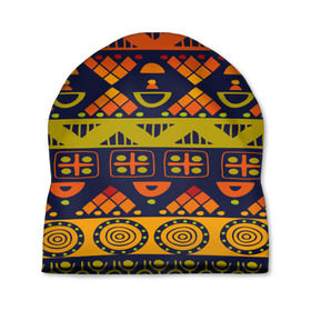 Шапка 3D с принтом Африканские символы в Тюмени, 100% полиэстер | универсальный размер, печать по всей поверхности изделия | africa | pattern | африка | африканские мотивы | народы африки | национальная одежда | переплетение нитей | ткани | узор | этнический узор